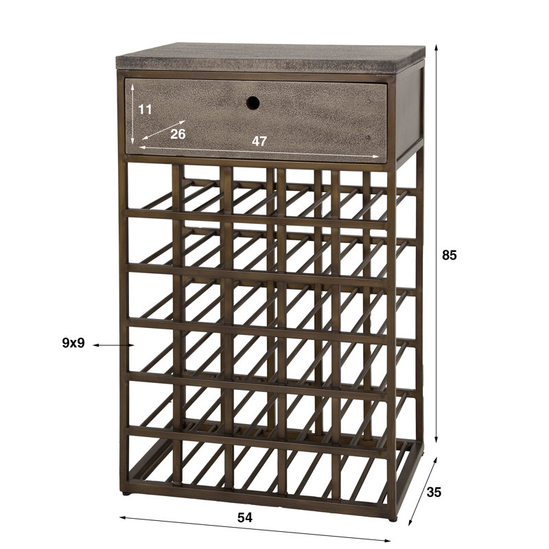 Fero Floor Wine Bottle Rack Grey