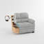 Causeuse moelleuse et confortable 1pc Gris-316583103