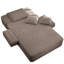 Luxueuse chaise longue en velours côtelé moelleux avec 3 coussins, canapé-lit convertible 2 en 1 et pochette de rangement, conception sans cadre et mousse de compression, aucun assemblage requis, pour les petits espaces, le salon, l’appartement-1745528825