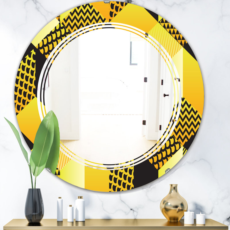 Miroir mural Hexagon, H 23,6 po x l 23,6 po