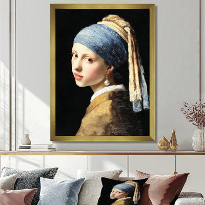 Portrait de femme victorienne - art mural victorien, impression sur toile rétro bleue