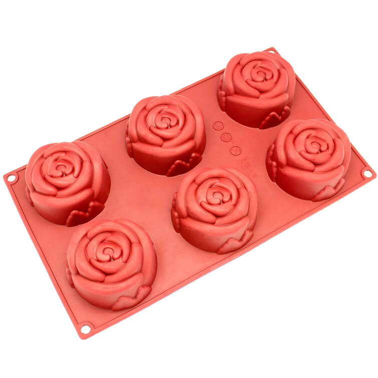 custom 6 cups non stick rose