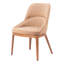 Ensemble de deux chaises d'appoint rembourrées brun clair et brun