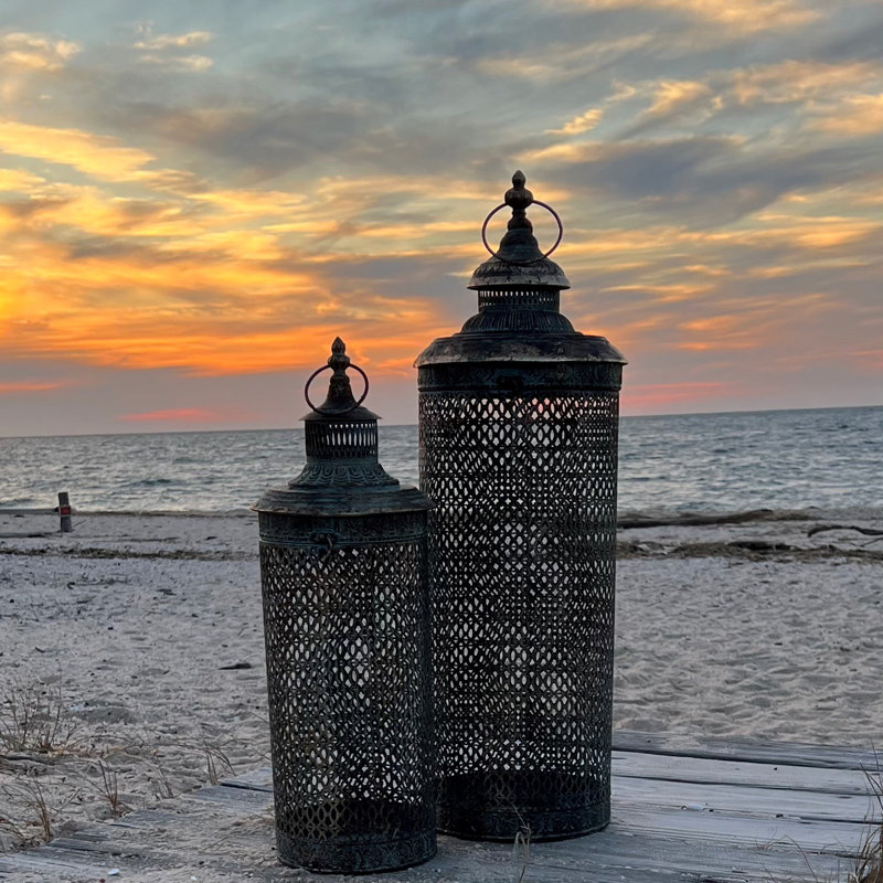 29" Oasis Candle Lanterns, Set of 2