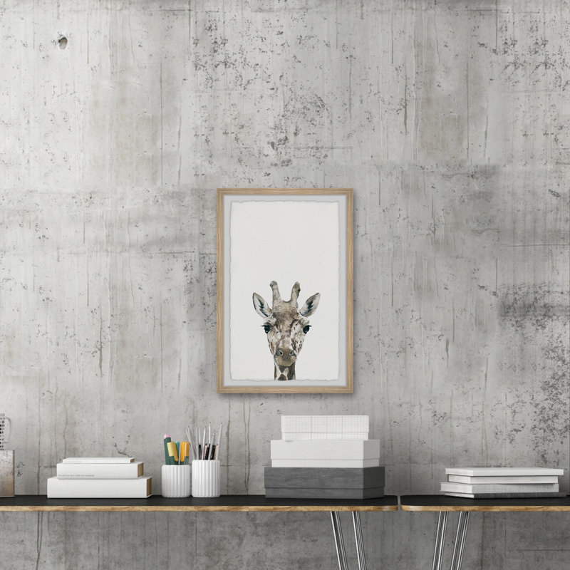 «Cheeky Giraffe IV», reproduction encadrée, H 30 po x l 20 po x P 1,5 po