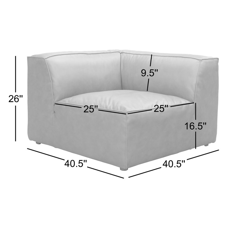 Form Corner Chair Espersso Brown, Espresso Brown Top Grain Leather