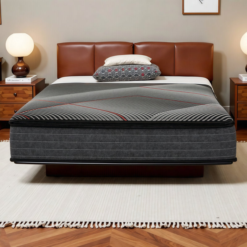 Matelas hybride en mousse viscoélastique gélifiée 13 pouces avec ressorts ensachés et support de bord pour soulager la pression - Plusieurs tailles disponibles