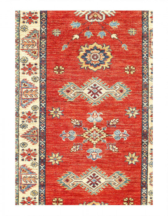 Fine Hand knotted Kazak Runner 2'9"x 11'7"
