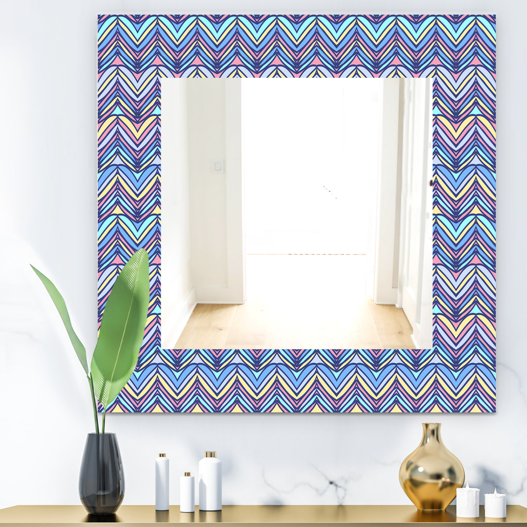 East Urban Home Zig Zag Modern & Contemporary Wall Mirror | Wayfair