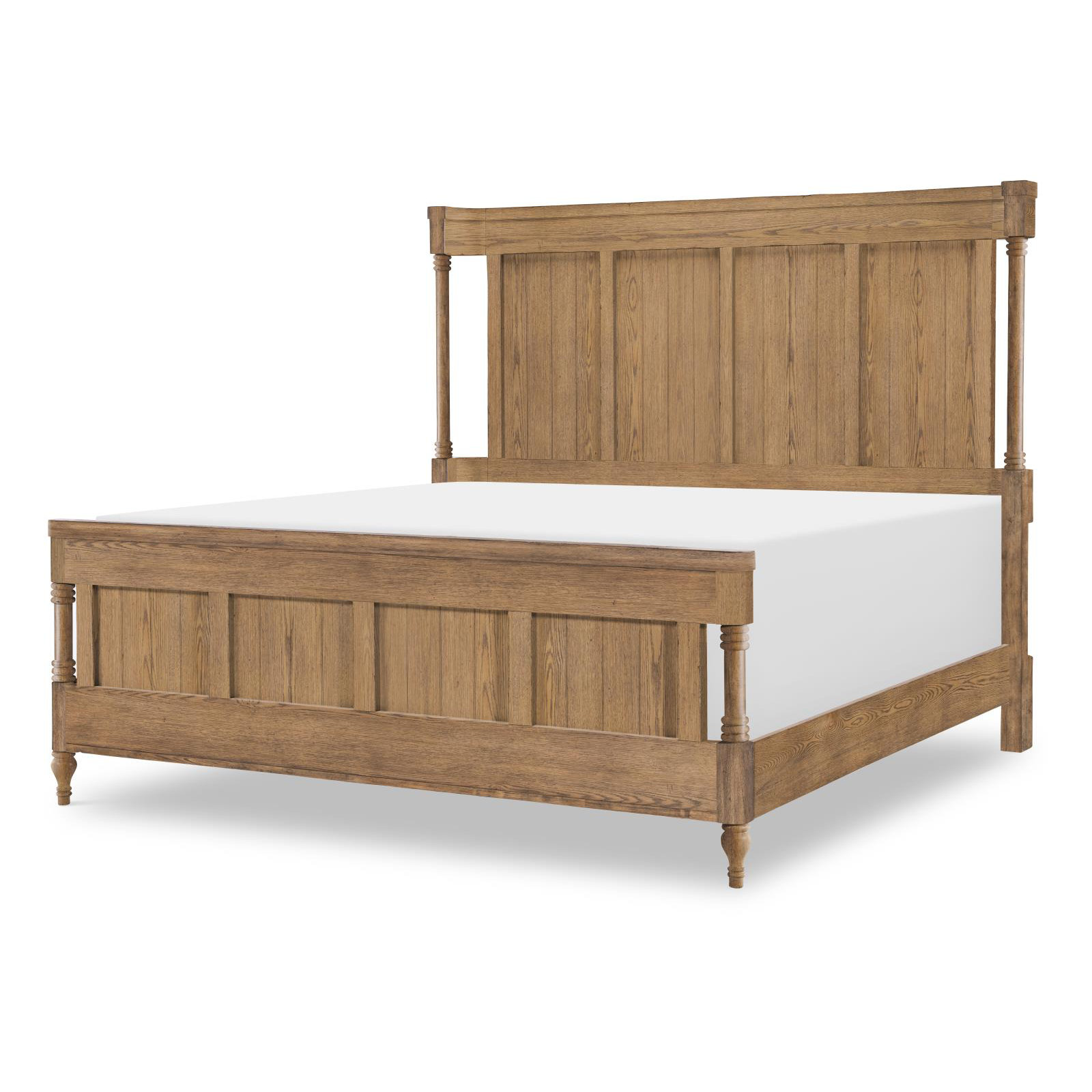 Country Living Solid Wood Bed, Brown, King