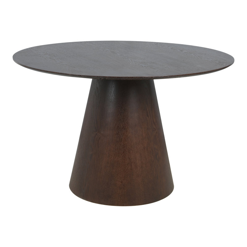 Chabely Ash Round Dining Table, Walnut, 75" H x 160" W x 90" D