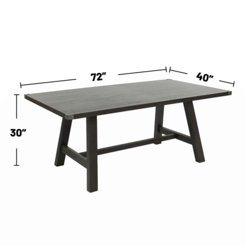 Table de salle à manger rectangulaire en bois avec finition