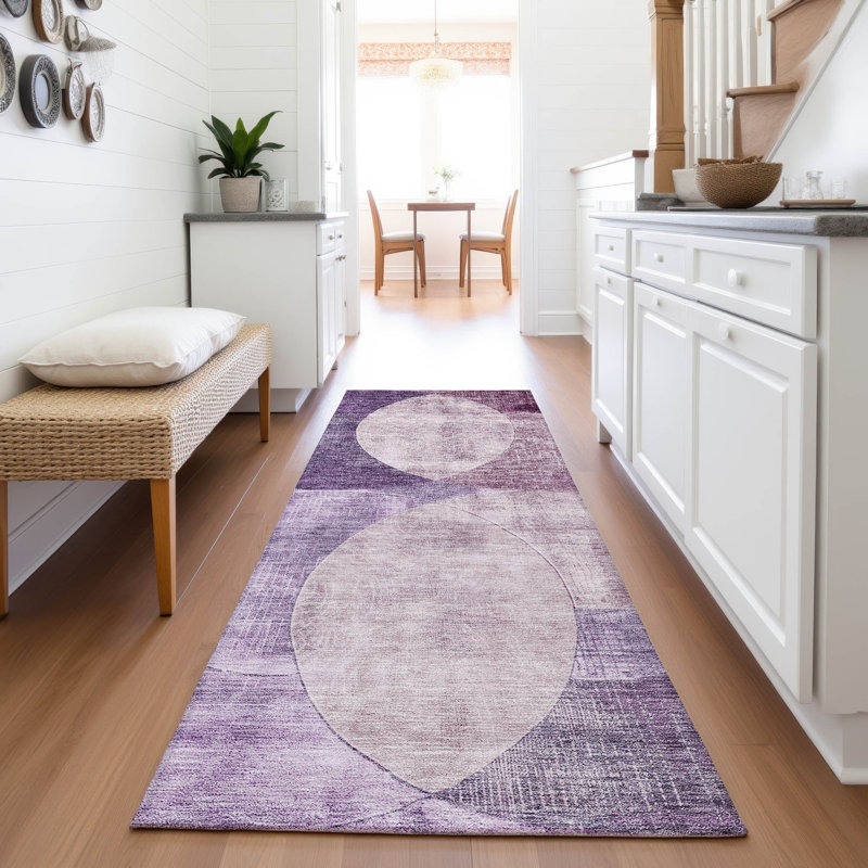 Premium Machine Washable Alves AMF1140 Geometric Rug, Runner 2'3" x 7'6"