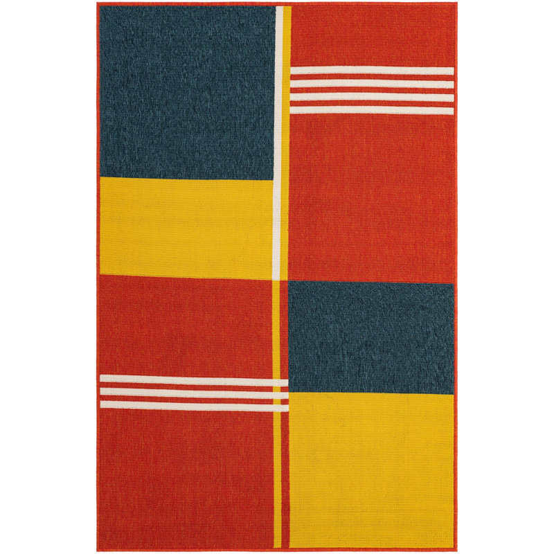  Outdoor Modern Rug, Rectangle 4'1" x 6'1"