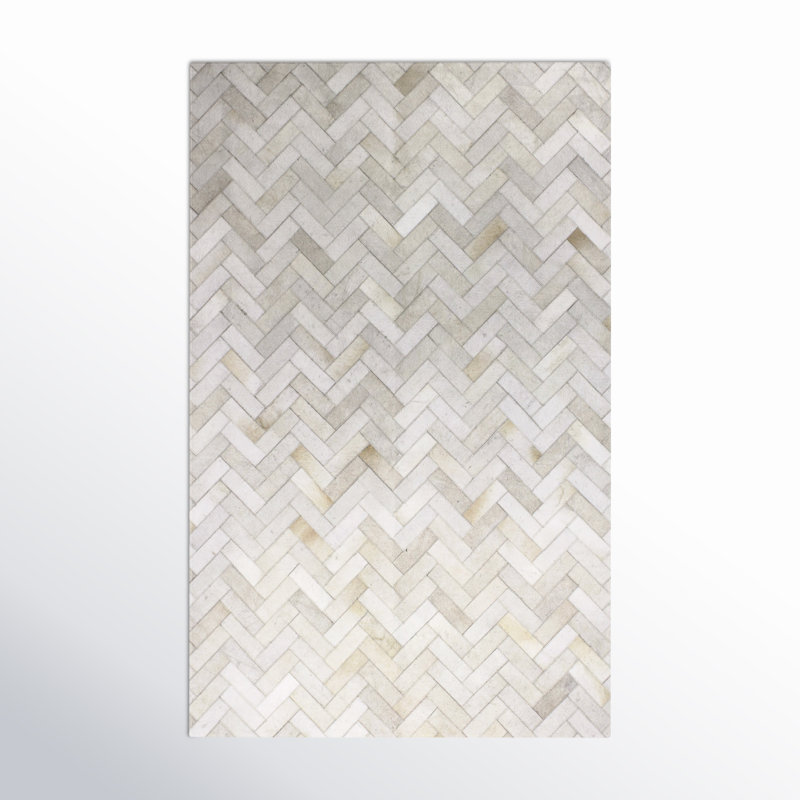 Tapis crème fait à la main Marsha, Rectangle de 4 pi x 6 pi