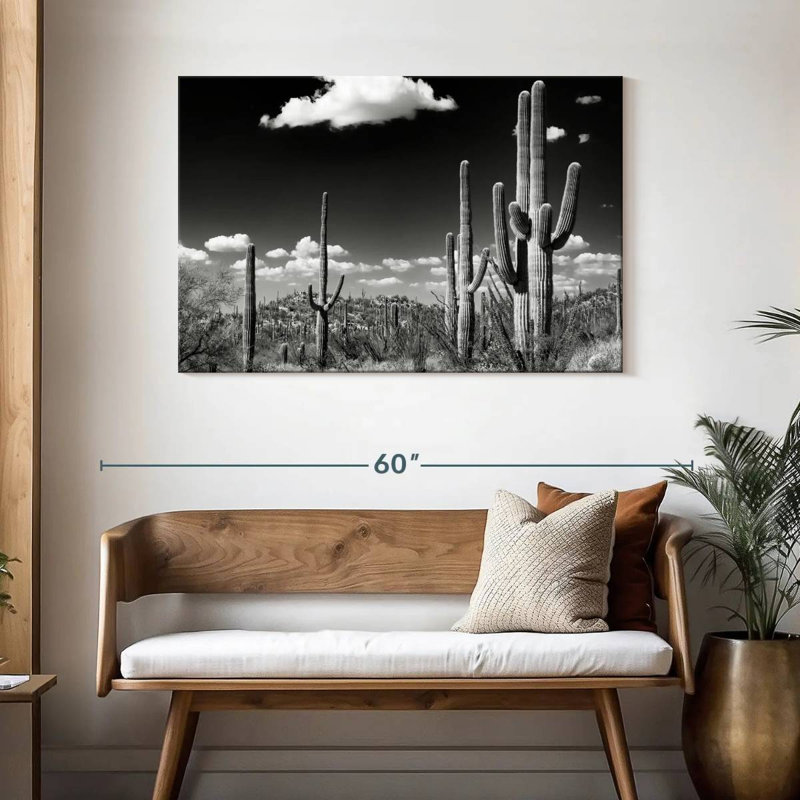 Harnek Saguaro Cactus Desert, H 30 po x l 45 po