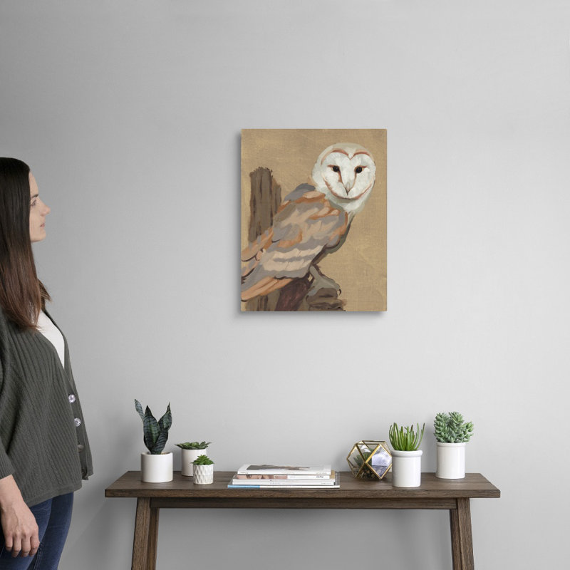 «Common Barn Owl Portrait I» par Jacob Green - reproduction de photo, Toile tendue, H 20 po x l 16 po x P 1,25 po