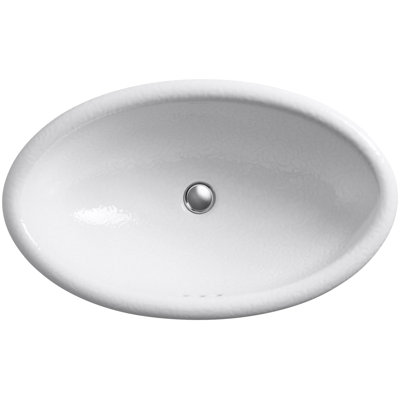 Lavabo de salle de bain ovale en porcelaine vitrifiée avec trop-plein Garland ™