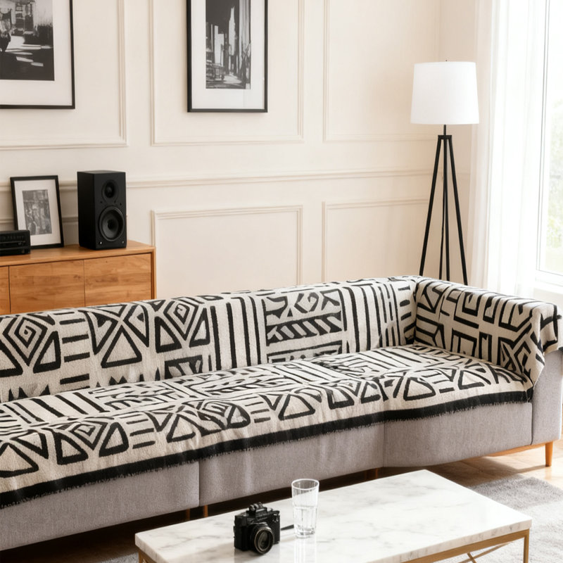 Housse pour canapé à coussins lavables Boho
