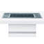Table de bar en bois massif et panneau de fibres à densité moyenne blanc l 63 po x P 42 po