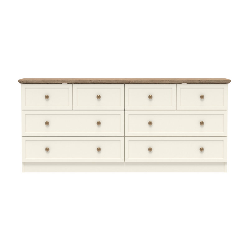 160 cm W Chest of 8 Drawers, Ivory