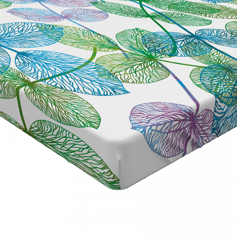 Drap-housse floral/floral, Drap-housse de taille double