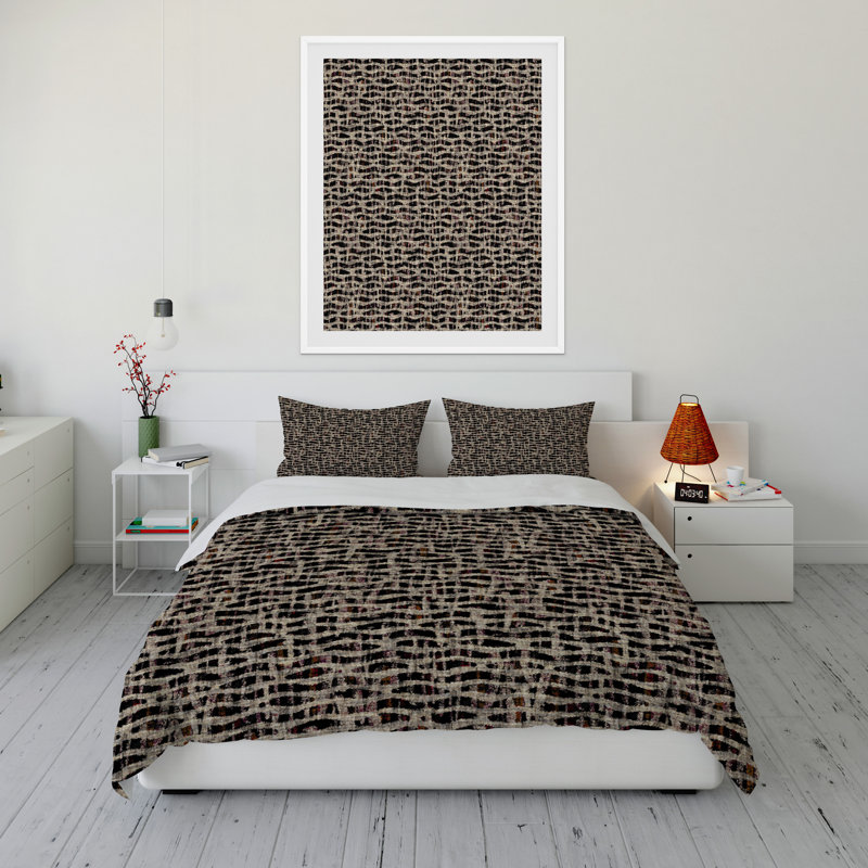Polyester Abstract Duvet Cover, Queen Duvet Cover + 2 Standard Pillowcases