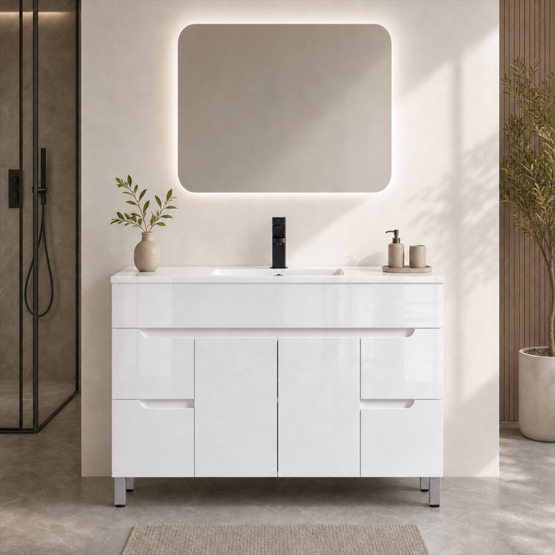Meuble-lavabo autoportant standard simple Abaokoro