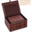 Bamboo Decorative Storage Boxes - Set Of 3 Woven Lined Storage Basket With Lids, Retro Brown Wicker Lidded Baskets For Home Kitchen Shelf Organizer Decor