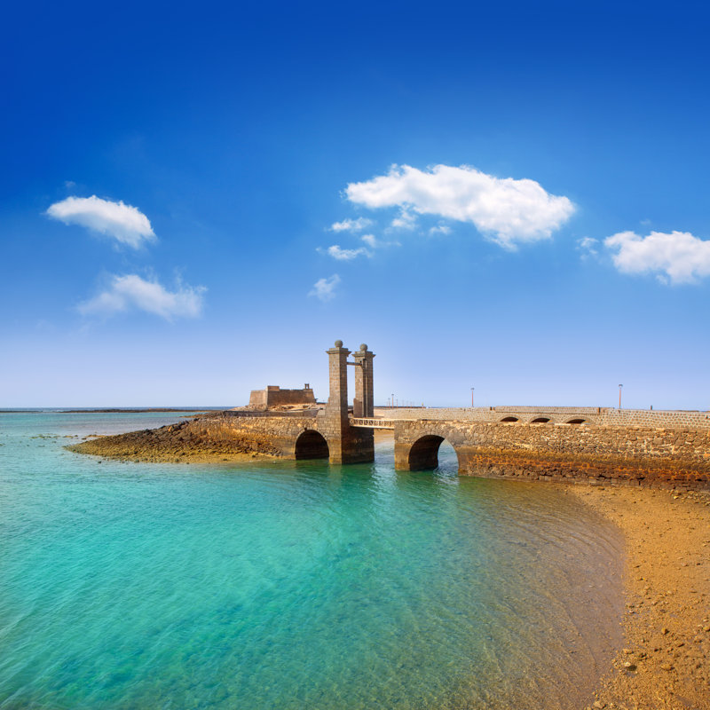Arrecife Lanzarote Castle - Wrapped Canvas Print, 30cm H x 30cm W x 3.8cm D