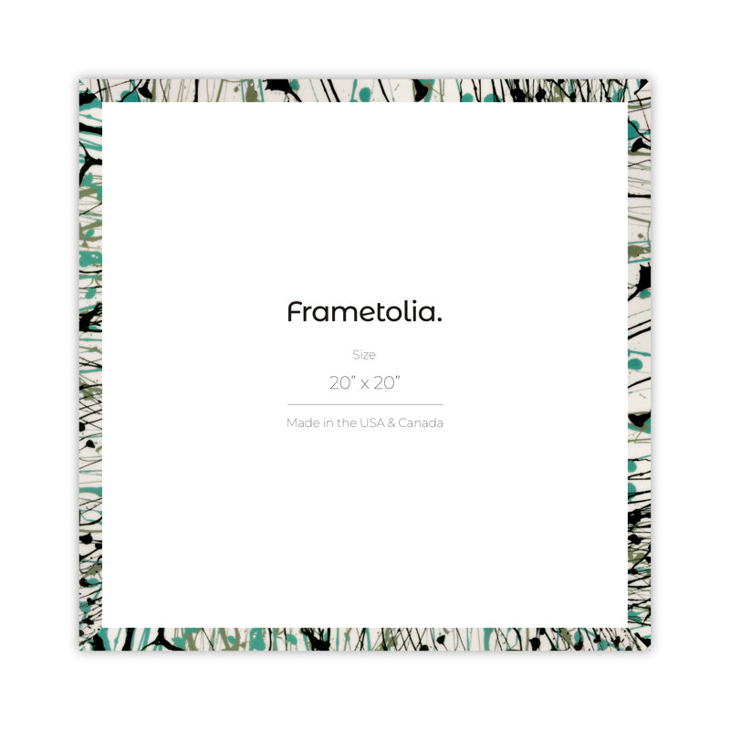Cadre mural Frametolia Verde Mint Splash, Blanc/vert, L 20 po x H 20 po