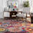 Verduzco Bohemian Circles Pink/Yellow/Multi Shag Rug-1189577679