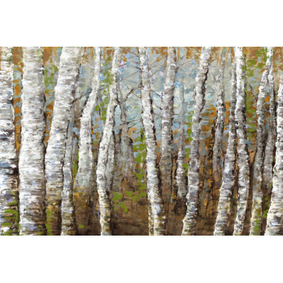Neutral Painted Birches - Wrapped Canvas Painting