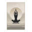Tapis beige lavable à la machine à motif de lotus de yoga Auburndale - reliure beige-488263680