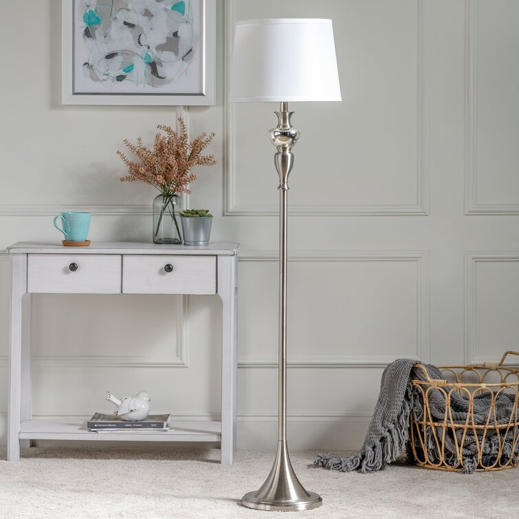 Tomas Brass Floor Lamps, Brushed Nickel Floor Lamp