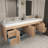 83.4" Wall-Mounted Double Bathroom Vanity Set-98420035