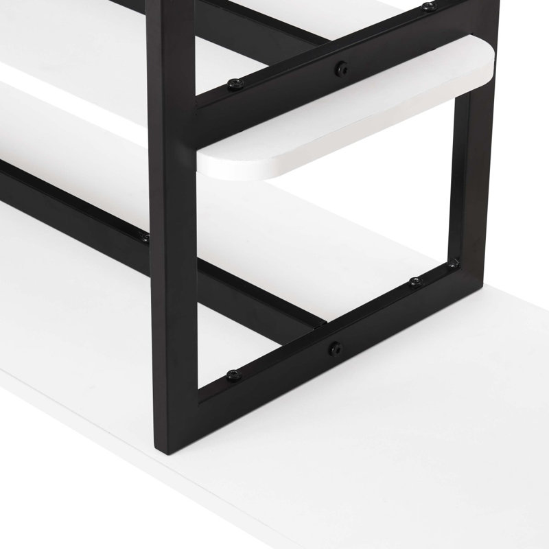 Celine 71" Console Table In White (3Shelf), White