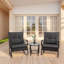 Elegant 3-piece Patio Rocking Bistro Set With Coffee Table For Outdoor Relaxation