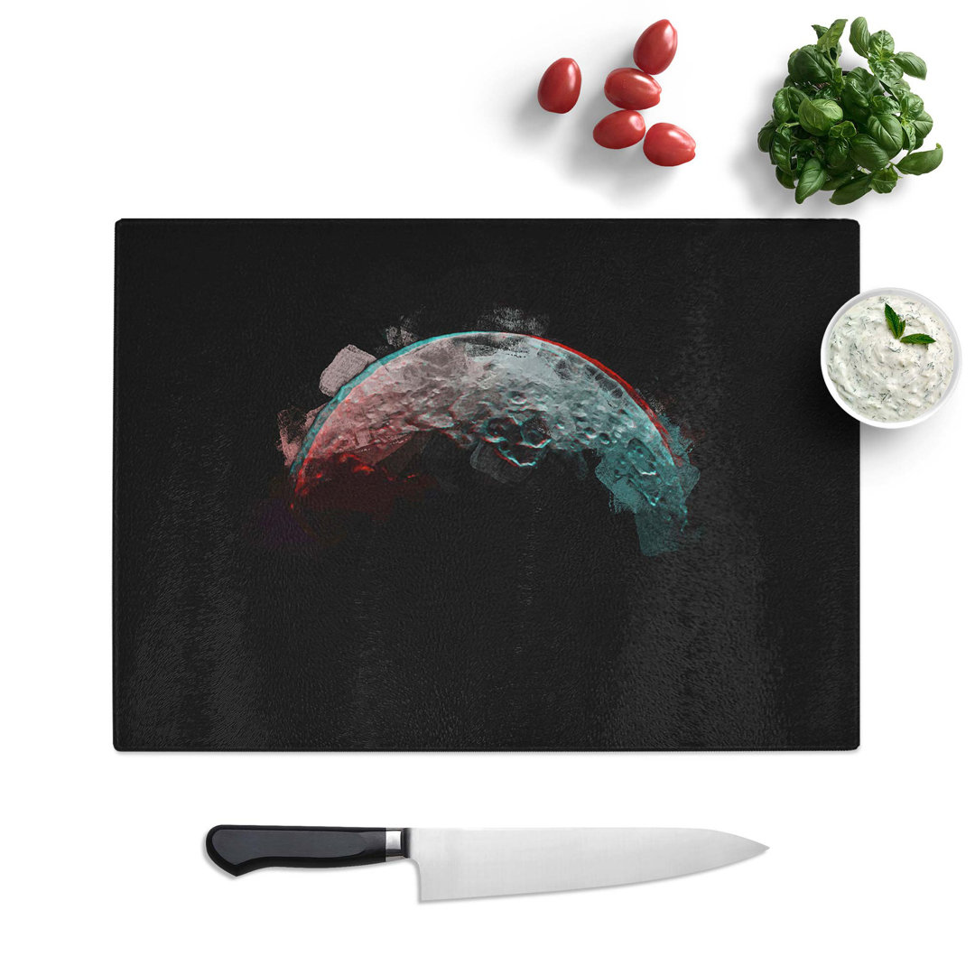 Glass Moon in Abstract Chopping Board