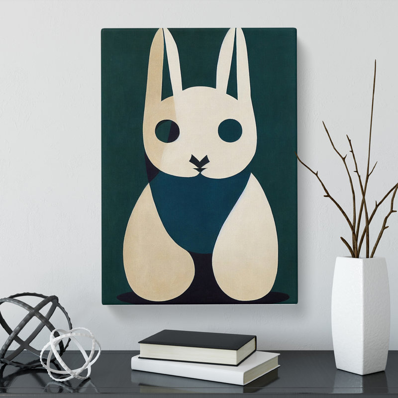 Dwerg Rabbit Minimalism Vol.1 - Wall Art, 60cm H x 40cm W, No frame