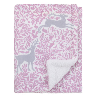 Couverture de bébé velboa / sherpa super douce double face deer / forest Penn