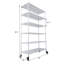 Étagère en métal robuste à 6 niveaux certifiée NSF, capacité de 6 000 lb, unité de rangement blanche-130134705