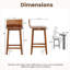 Itsuko  Wood 24.5'' Counter Stool-873919031