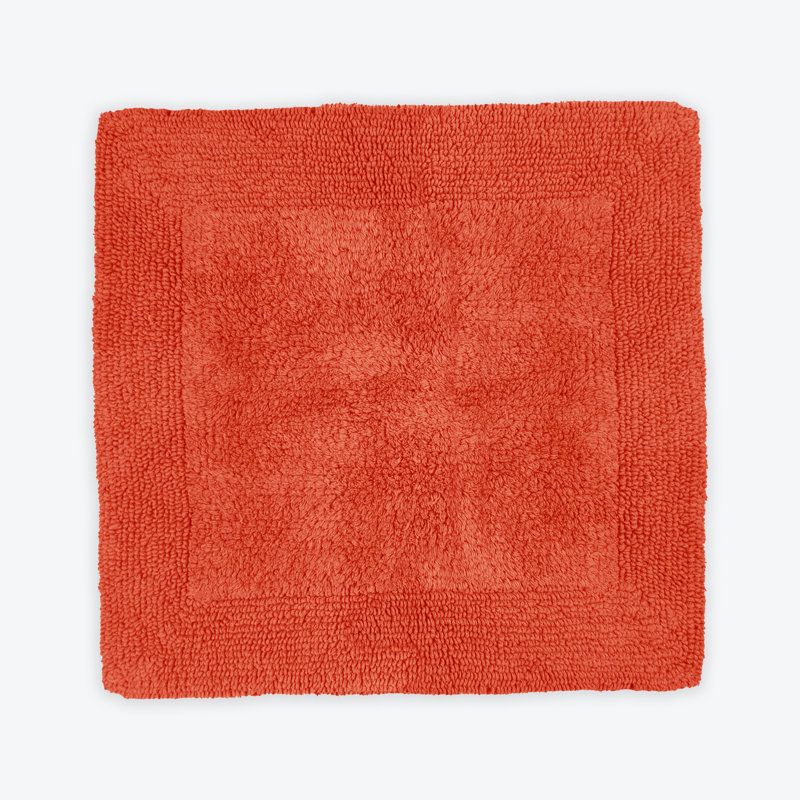Nagelly Reversible Square Bath Mat, Terracotta