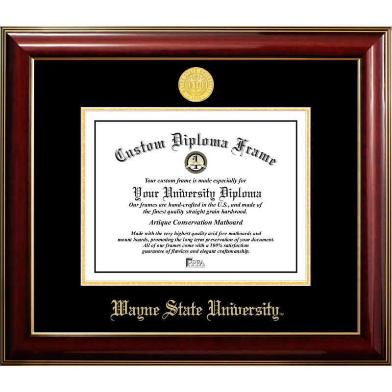 Ferrao Brown Wood Beveled Picture Frame with Mat