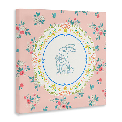 Toile de lapin fantaisiste au printemps, design par Angela Steahling