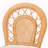 Nadra Dining Chair in Natural Rattan with Curved Backrest and Removable Cushion