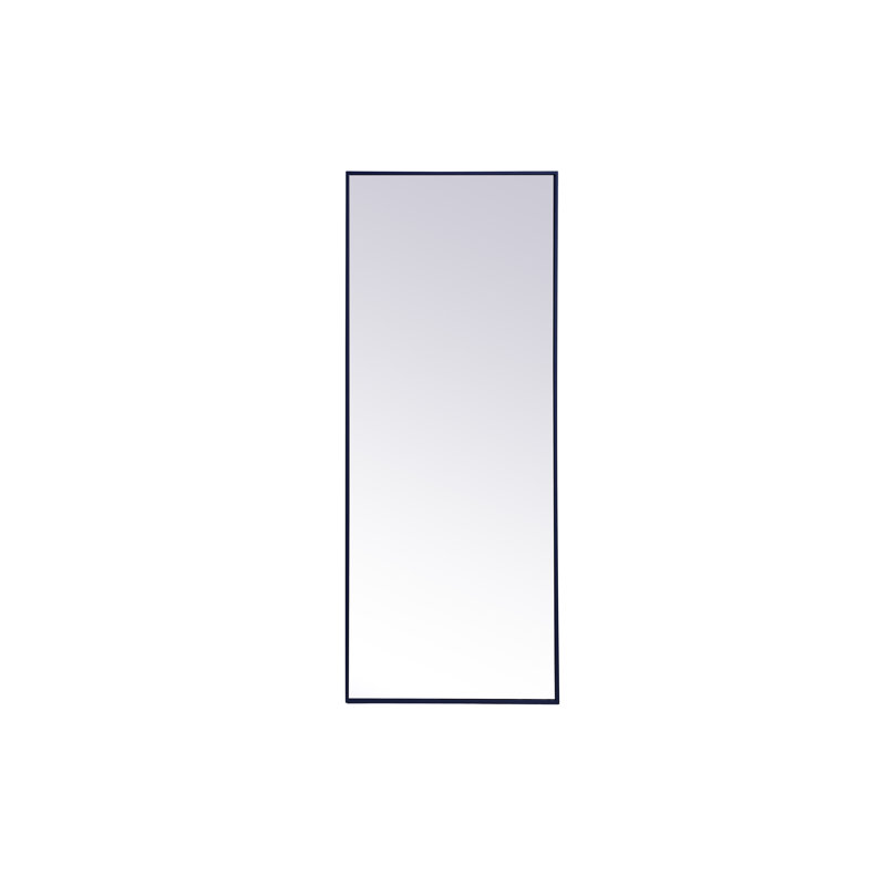 Sabine Metal Rectangle Wall Mirror, 60" x 24", Blue
