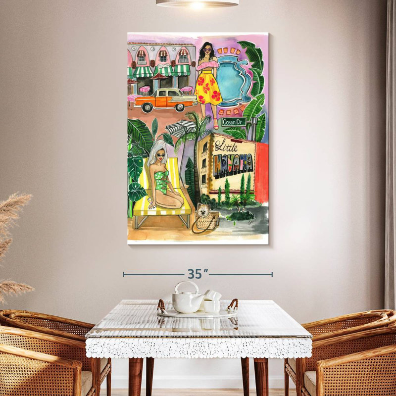 Aime Miami In The Spring, 51" H x 34" W