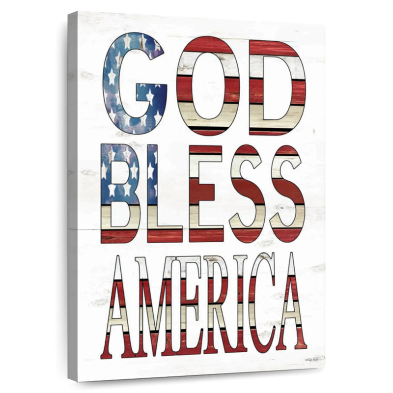 Kema Patriotic God Bless America, H 39 po x l 26 po
